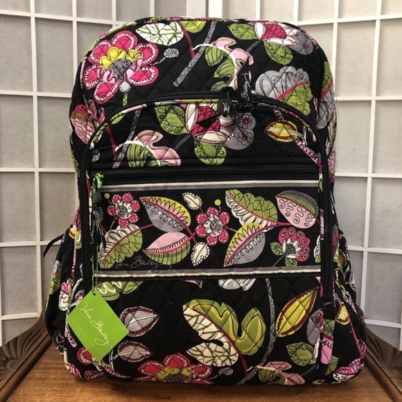 Vera Bradley,  Backpacks New $45 Medium, Floral, Pockets, Zipper.! main image 7